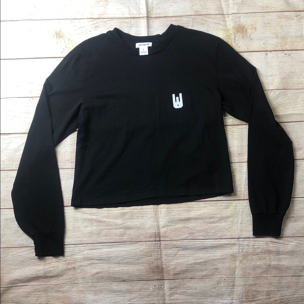 Urthwear 100% Organic Cotton Black Long Sleeve Women's Tee - Radiate Love